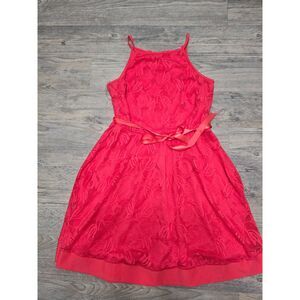 JANETTE PLUS CORAL HALTER STYLE DRESS 3XL